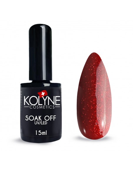 Vernis à ongles semi-permanent Glitter Red 15ml KOLYNE