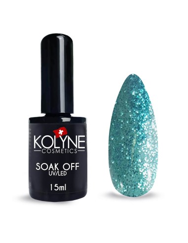 Semipermanenter Nagellack Emerald Glitter 15ml KOLYNE: gellack.