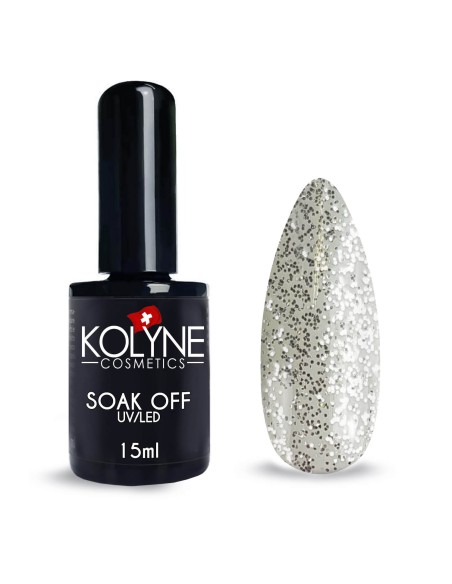 Semipermaenter Nagellack  Silver Glitter 15ml KOLYNE