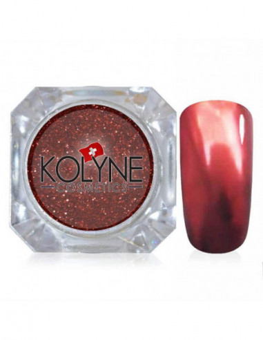 Pigmento in Polvere Rosso: nail art effetto specchio -: KOLYNE